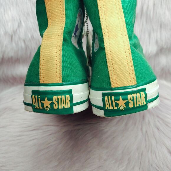 Converse Chuck Taylor All Star High Top Mens Sz 8 Womens Sz 10 Green Yellow - Picture 7 of 10